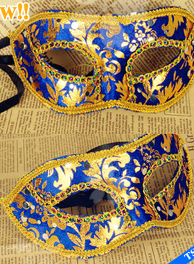 TSN第二氏/COS道具 V家 KAITO 面具 绒面宝蓝色 精致万用 PJ-56