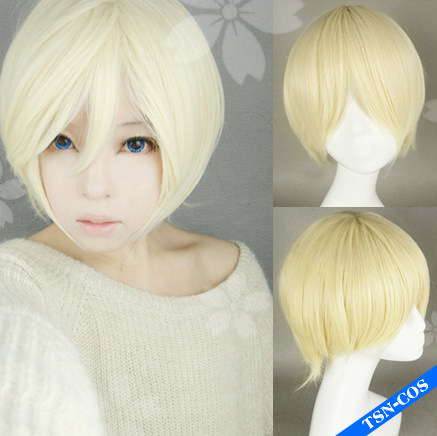 第二氏/黑执事2 托兰西 /美少女万华镜 觋夕摩 奶金cos假发 sh90