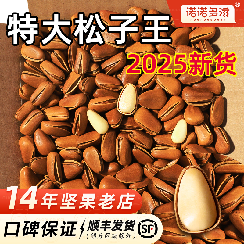 诺诺多滋坚果松子2025新货官方舰旗店非特级特大东北开口红松树籽