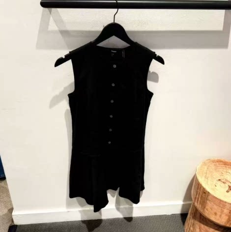 Theory正品女士亚麻无袖连衣裙