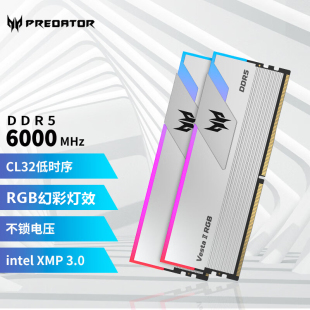 DDR5 16g 宏碁 6000炫光星舰RGB灯台式 掠夺者32G 机电脑内存条