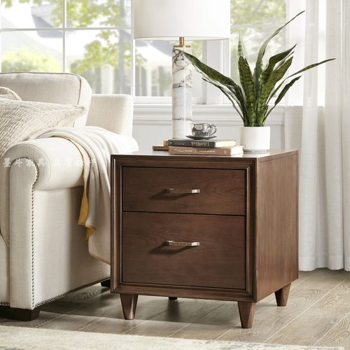 新款美式实木边几客厅家具