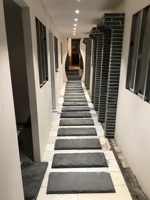 Утолщенный голубоустейный край шерсти ручной работы 40*80*4-5 см не бесплатная доставка