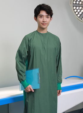 雅姿洁手术服涮手衣大褂医生护士工作服ICU防护绿色洗手衣套装蓝