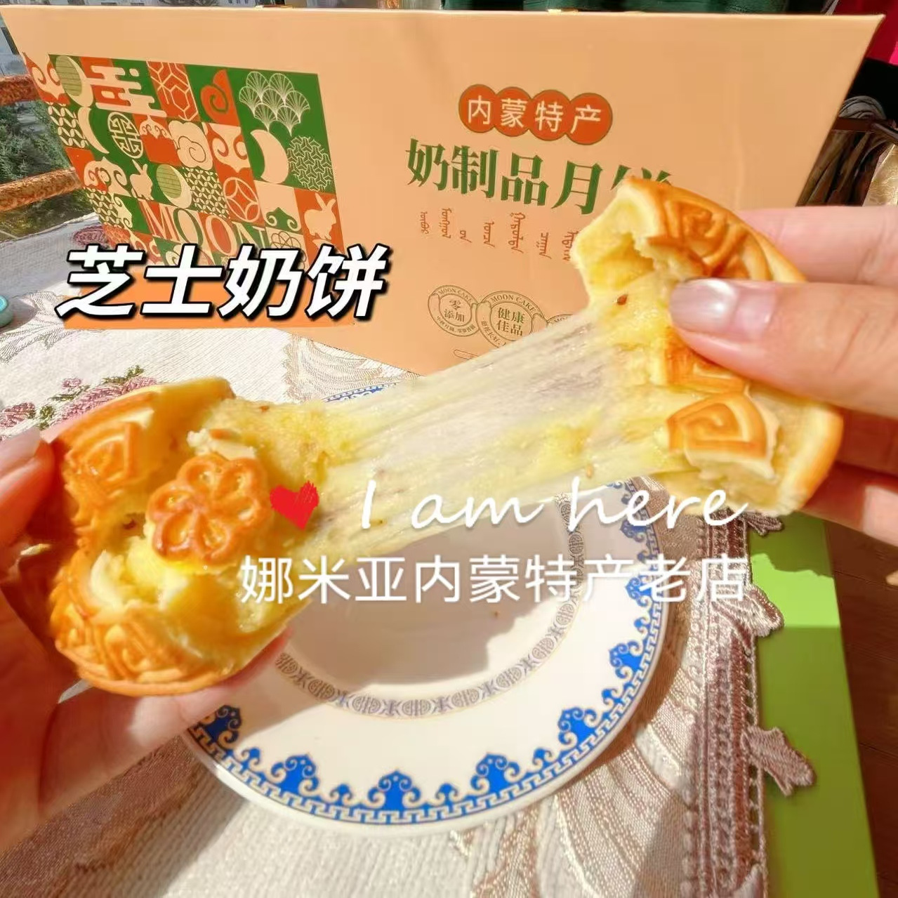 蒙甄芝士奶饼纯正奶食馅料中秋奶皮子奶豆腐馅料月饼早餐蒙古糕点