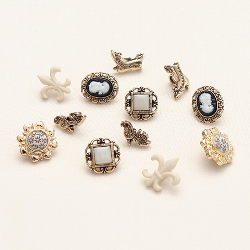 进口树脂服装背包装饰扣复古纽扣