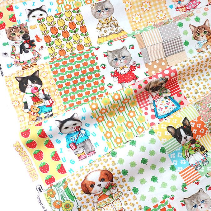 韩国进口猫叔叔20支纯棉面料