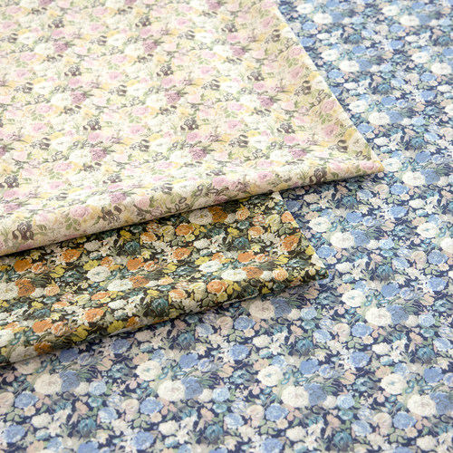 日本liberty进口100支有机Tana棉布料手工DIY面料布罗兹沃思花束