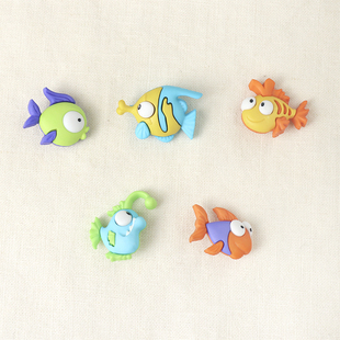 james纽扣 饰扣 徽章 创意模型娃衣迷你装 小鱼 服装 美国进口Jesse