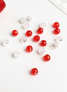 新品旗袍仿玛瑙装饰精致清仓手工实拍HOTDIY球形纽扣布艺新款衬衫