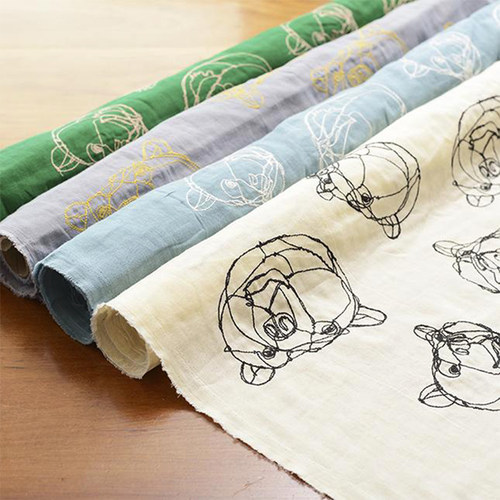 日本名师服装hayu大熊纯棉布料