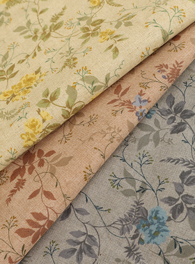 日本sevenberry进口棉麻面料繁花似锦柔软舒适手工服装连衣裙布料