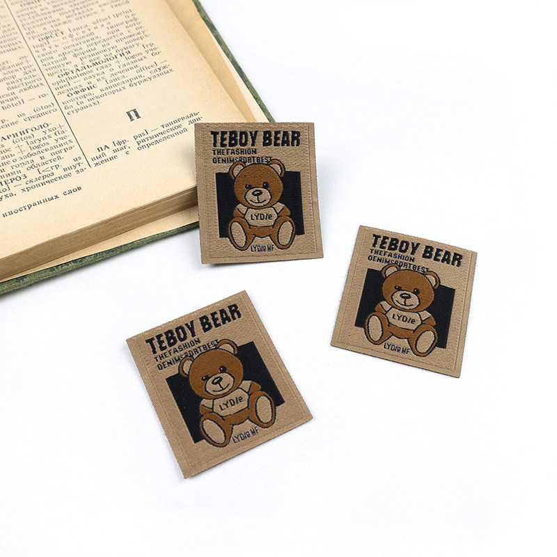 韩国进口小熊织唛布帖布标标签居家手工领标帽子缝纫装饰可爱DIY,居家布艺,布贴,淘宝优惠券,粉丝福利购,淘宝优惠卷