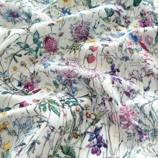 liberty面料100支lawn长纤棉手工柔软连衣裙服装 英国正品 布小野花