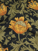 Japanese imported William Morris canvas fabric, sea anemone flower hand-wrapped tablecloth, dyed pure cotton fabric, master's cloth thumbnail 5