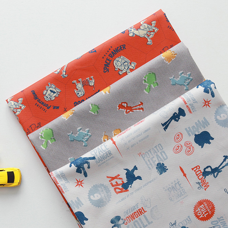 韩国进口动画片抗菌防螨纯棉布料