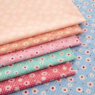 日本进口YUWA松山敦子名师布20支纯棉面料手工DIY布料昭和苹果糖