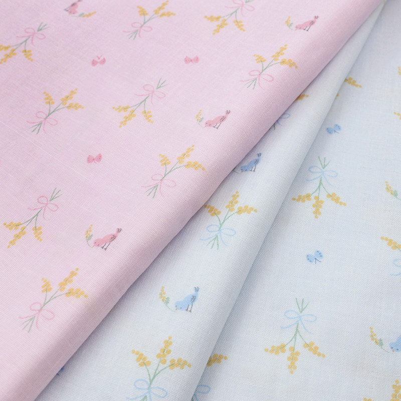 清原柔软透气童装可爱双层纱布料