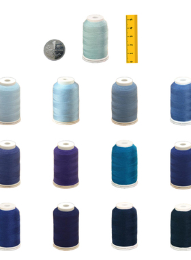 韩国进口PRIME缝纫线缝纫机线彩色452缝衣服线涤纶尼龙手缝线蓝系