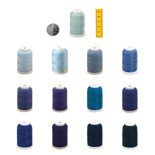 韩国进口PRIME缝纫线缝纫机线彩色452缝衣服线涤纶尼龙手缝线蓝系