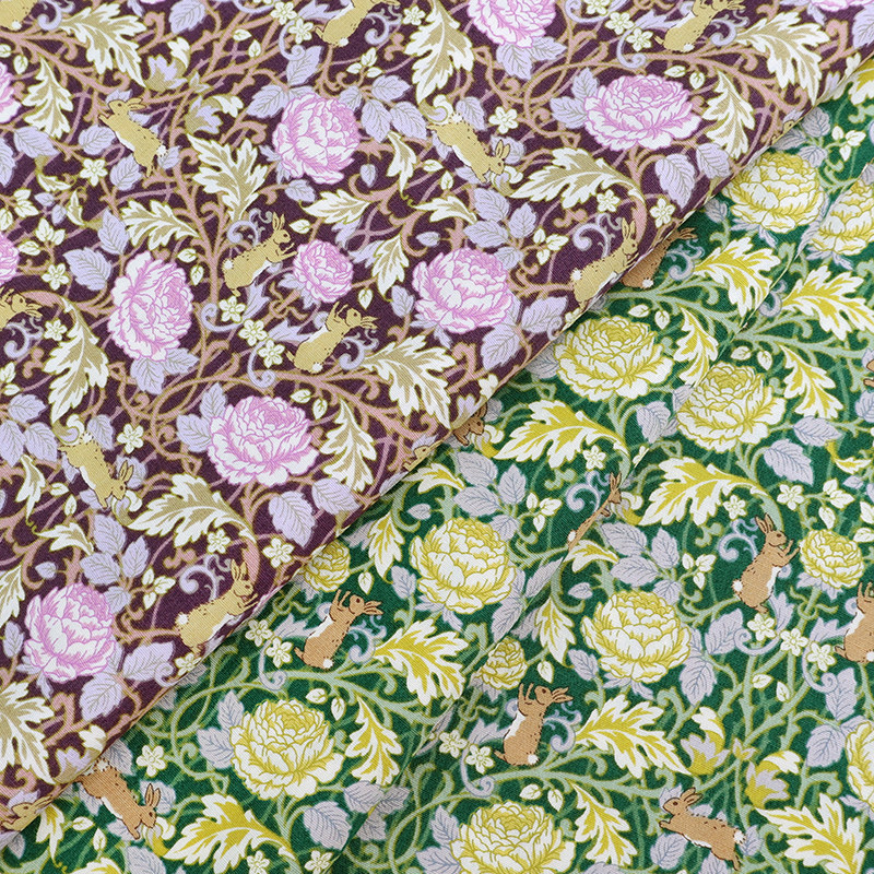 日本进口小林40支纯棉面料莫里斯花园的兔子手工服装连衣裙舒适布,居家布艺,海绵垫/布料/面料/手工diy,淘宝优惠券,粉丝福利购,淘宝优惠卷