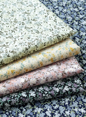 日本进口20支纯棉面料seven手工diy舒适上衣裙子服装布料繁花絮语