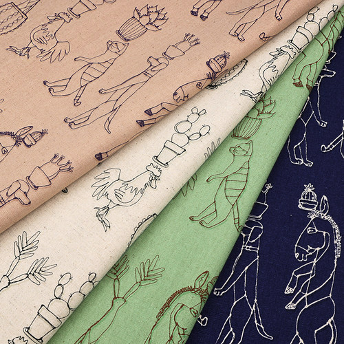 kokka棉麻面料服装包袋diy名师布