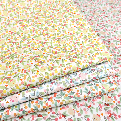 日本liberty薄纯棉清新diy服装布