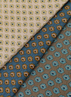 日本hokkoh进口80支lawn棉面料线条方块柔软轻薄亲肤手工连衣裙布