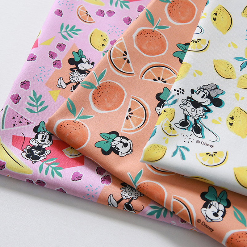 韩国进口卡通片服装可爱风印花布