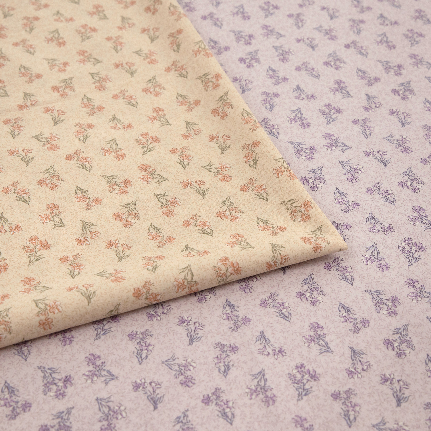 日本进口60支纯棉面料seven手工diy印花家居包袋服装布料苍兰花笺