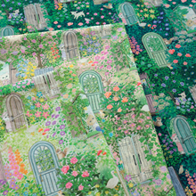 日本进口棉麻面料yukiemon松浦手工DIY连衣裙上衣服装布梦幻森林