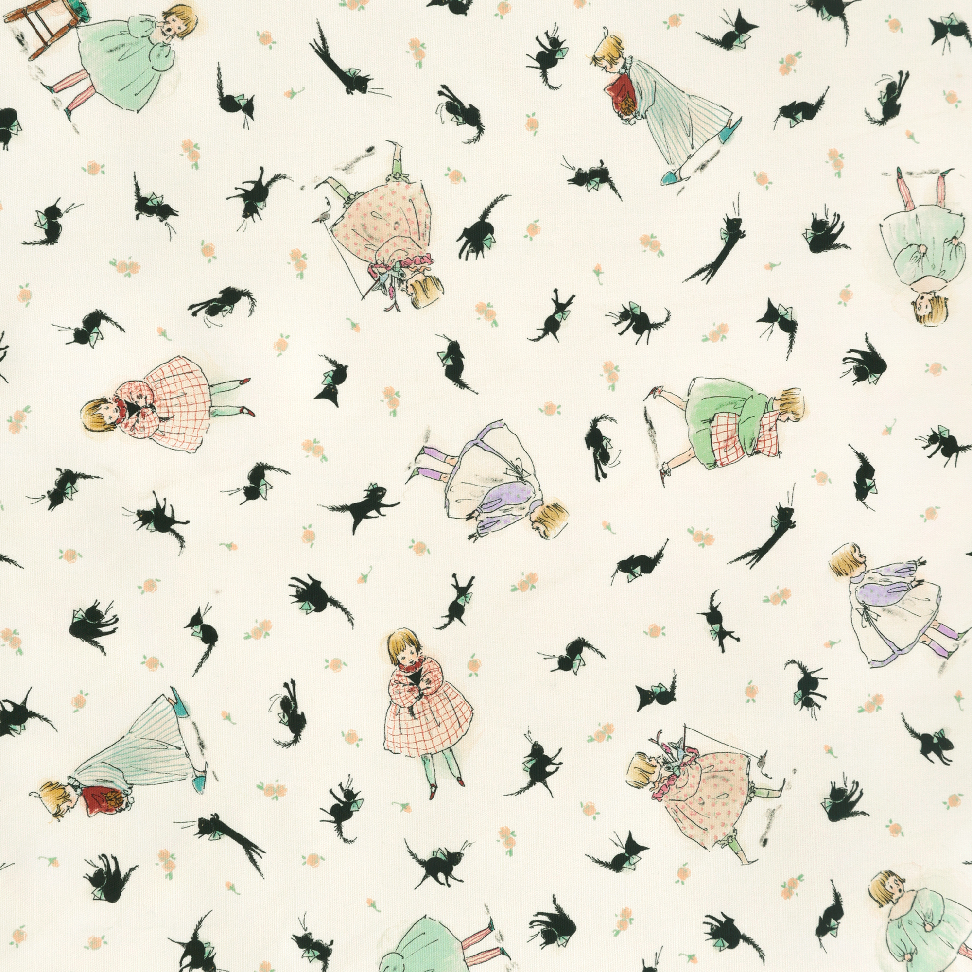 日本进口牛津棉卡通可爱服装裙子