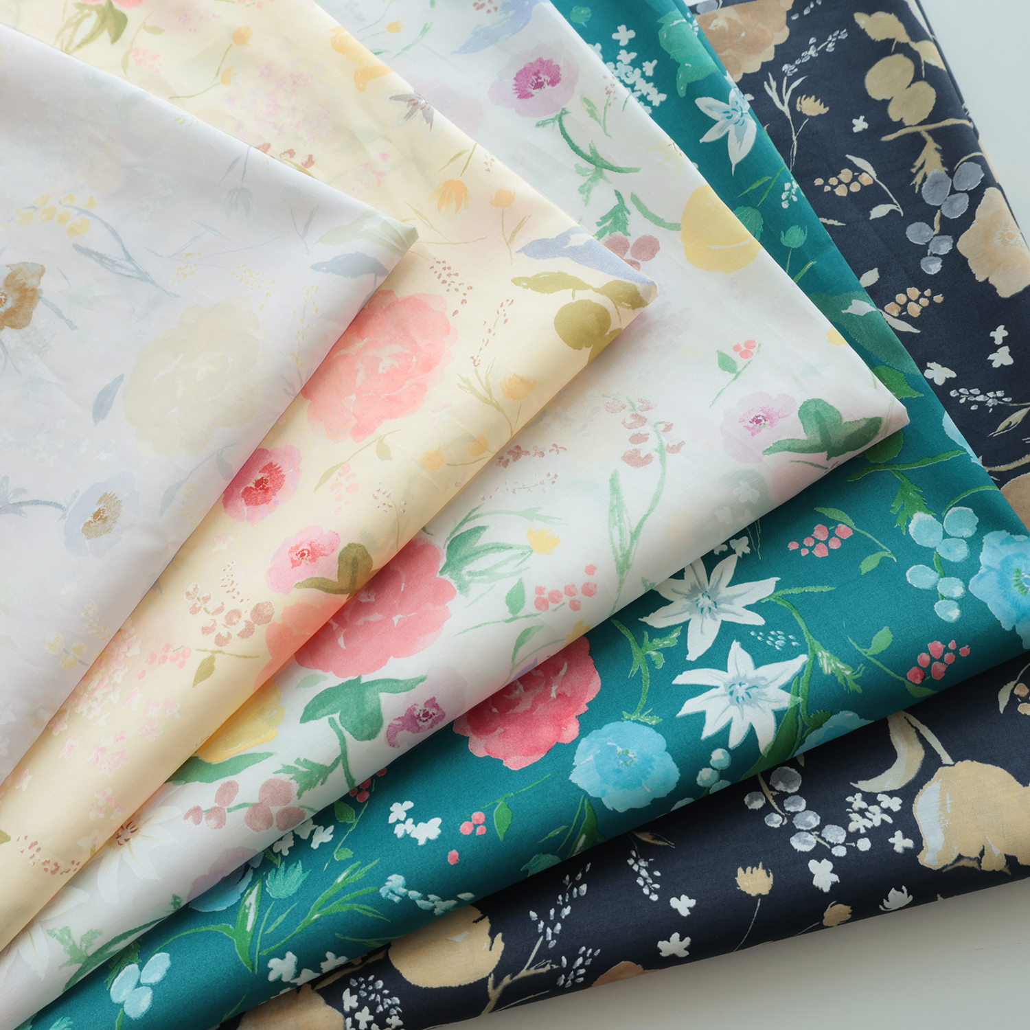 日本进口真丝棉布料KOKKA清新