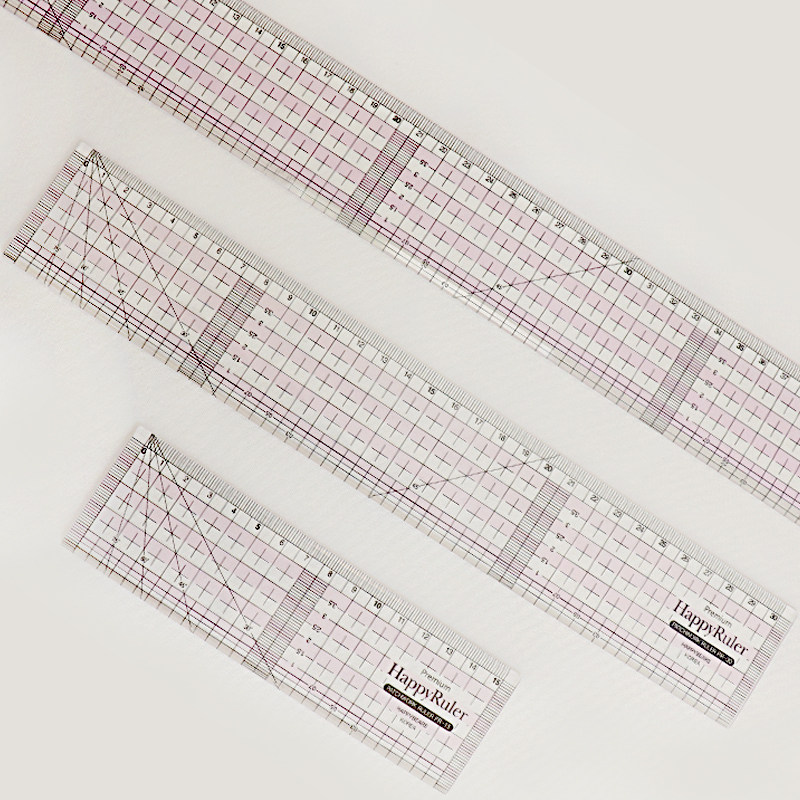 韩国进口happyruler拼布尺 缝纫尺透明拼缝尺彩色DIY手工布艺工具,居家布艺,尺子,淘宝优惠券,粉丝福利购,淘宝优惠卷