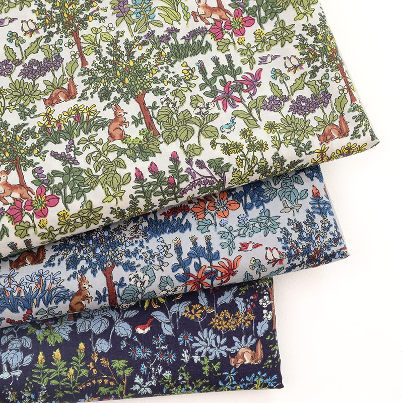 hokkoh日本进口动物印染纯棉布料