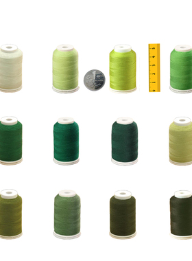 韩国进口PRIME缝纫线缝纫机线彩色452缝衣服线涤纶尼龙手缝线绿系