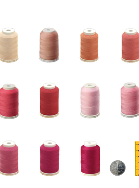 韩国进口PRIME缝纫线机线彩色452缝衣服线涤纶尼龙旗袍手缝线粉系