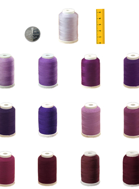 韩国进口PRIME缝纫线机线彩色452缝衣服线涤纶尼龙旗袍手缝线紫系
