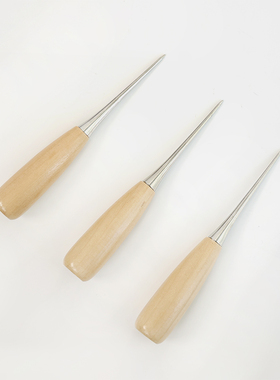 中国产实木锥子打孔直锥手作DIY四合扣穿眼T扣工具皮革皮具锥轻巧