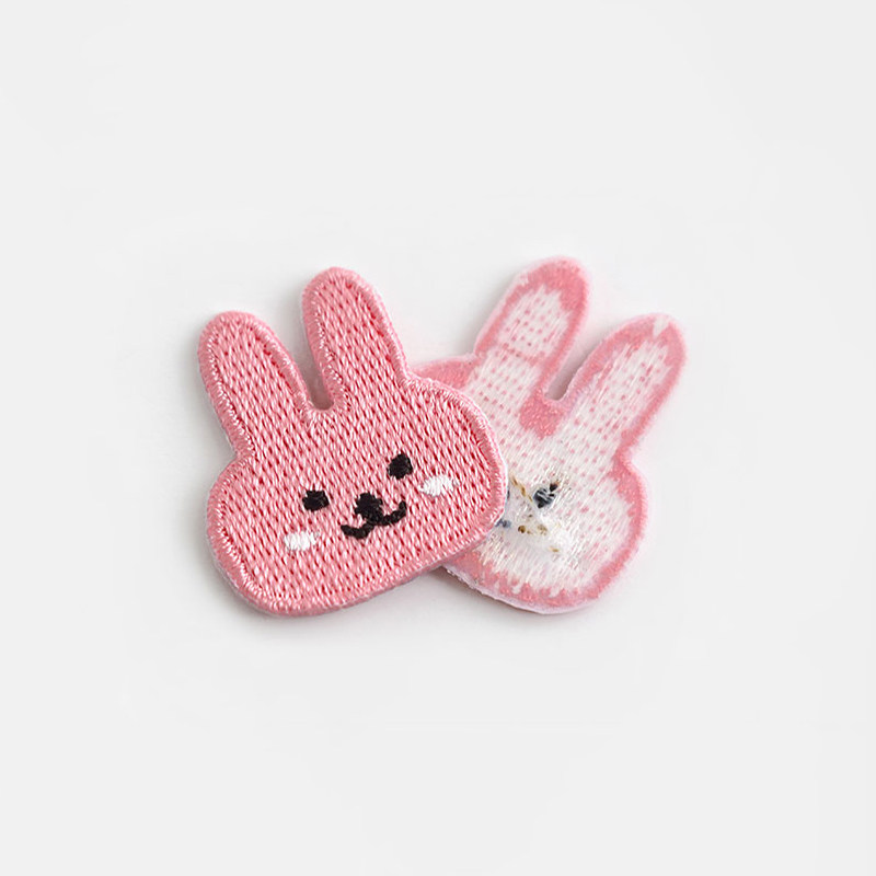 韩国进口时尚粉色兔子刺绣背胶衬衫补丁贴衣服包袋帽子装饰布贴,居家布艺,布贴,淘宝优惠券,粉丝福利购,淘宝优惠卷