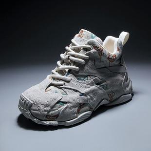 厚底增高时尚 字母刺绣包底老爹鞋 休闲运动鞋 男士 冬季 潮鞋 高帮男鞋