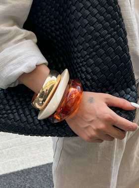 树脂手镯不规则方形手饰品套装