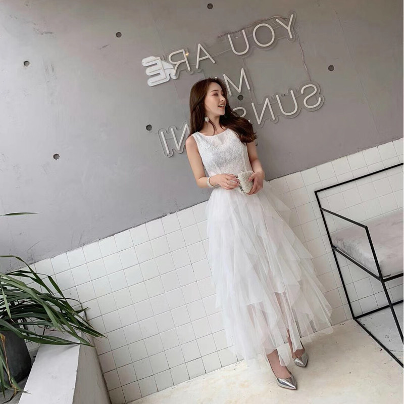 艾丽轩裙子女夏2022新款蕾丝连衣裙复古少女心仙女裙小清新礼服裙
