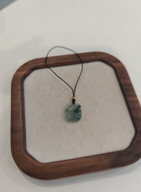 天然缅甸翡翠A货冰种 冰飘花翡翠如意做提溜吊坠手机链包挂钥匙链