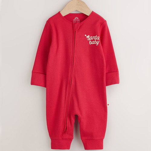 NEXT纯棉圣诞款宝宝连体衣包屁衣
