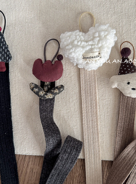 发夹收纳绳～韩系ins可爱碎花郁金香爱心展装饰带发夹展示挂壁带