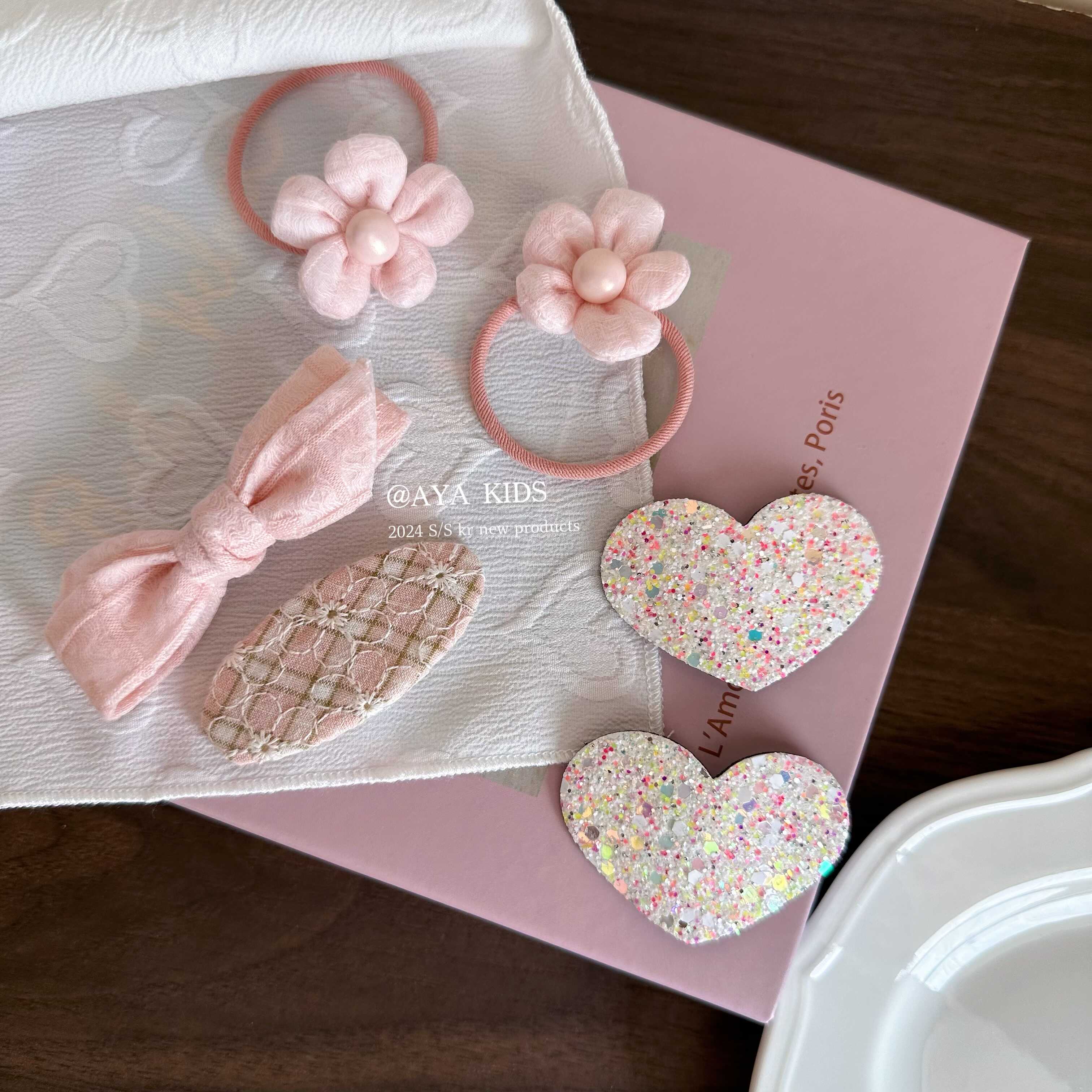 儿童发饰甜美可爱粉色发夹