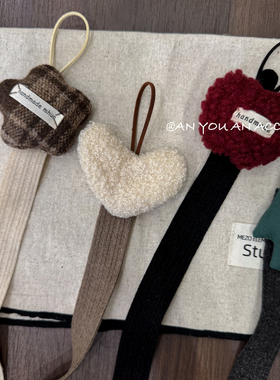 实用好看～韩系发夹收纳带ins手工苹果爱心发饰展示挂壁装饰绳