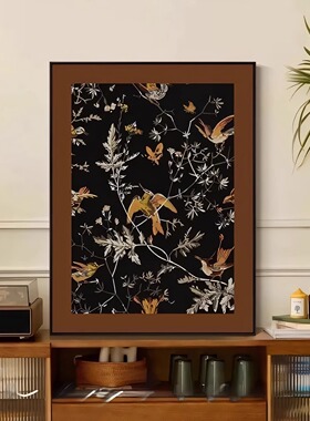 DecoHub美式复古风客厅沙发装饰画ins植物花卉卧室房间挂画艺术